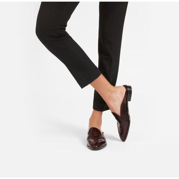 Everlane The Modern Penny Loafer Mule Size 9.5 Oxblood Burgundy Leather Preppy - Picture 1 of 7